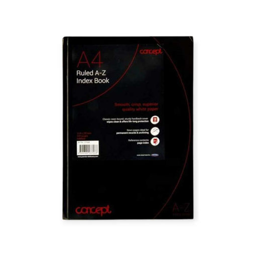 Picture of A4 RULED A-Z INDEX BOOK HARD COVER